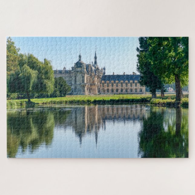Puzzle Chateau de Chantilly and reflection in a pond (Horizontal)