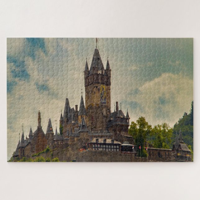 Puzzle Château de Cochem Moselle Reichsburg. (Horizontal)