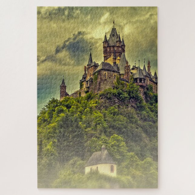 Puzzle Château de Cochem Moselle Reichsburg. (Vertical)