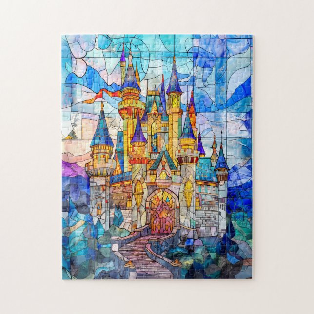 Puzzle Château de conte de fée avec de nombreuses tours (Vertical)