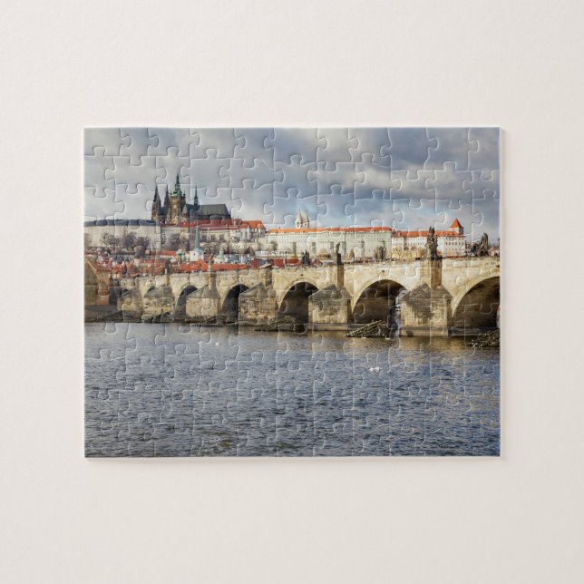 Puzzle Château de Prague et photo de souvenir de pont de (Horizontal)