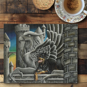Puzzle Château de Rottweiler Gargouille Fantastique Sombr