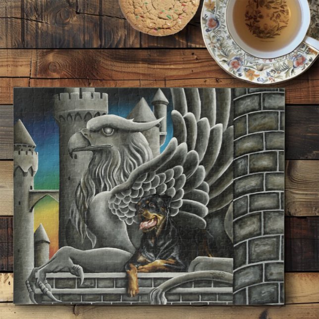 Puzzle Château de Rottweiler Gargouille Fantastique Sombr (Créateur téléchargé)