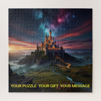 Puzzle "Château enchanté sous ciel étoilé"