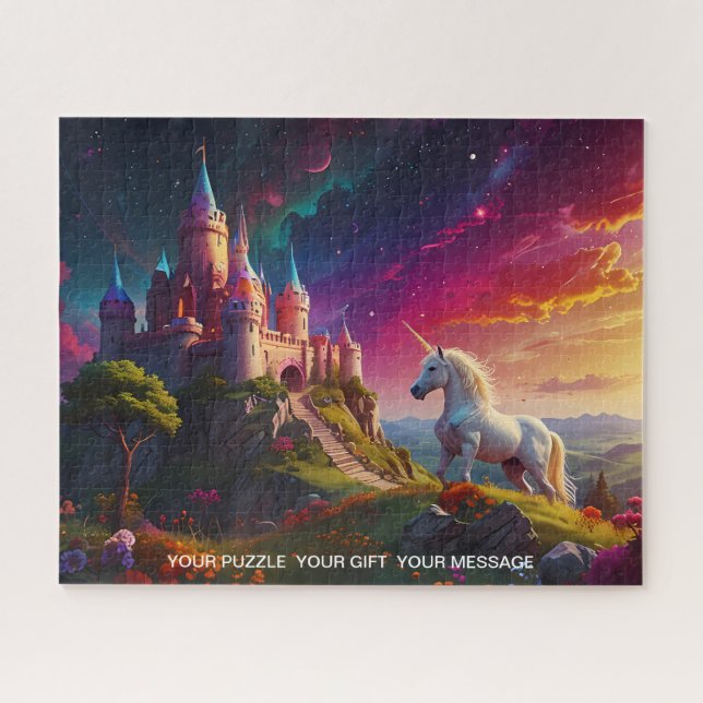 Puzzle Château enchanté sur la colline (Horizontal)