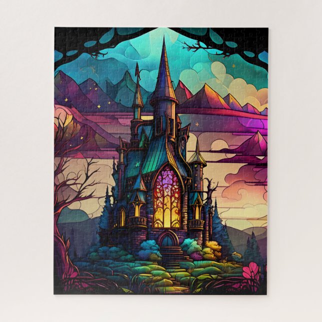 Puzzle Château Fairytale en verre tendu, Jolie princesse (Vertical)