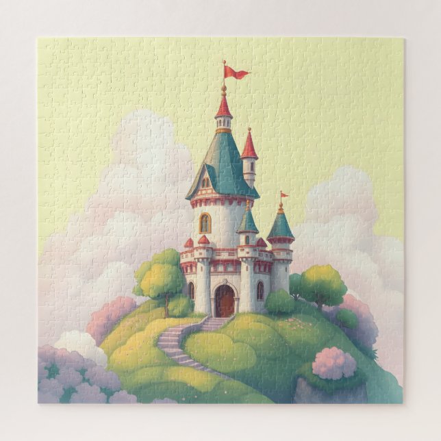 Puzzle Château fantaisiste avec jardin vert (Vertical)