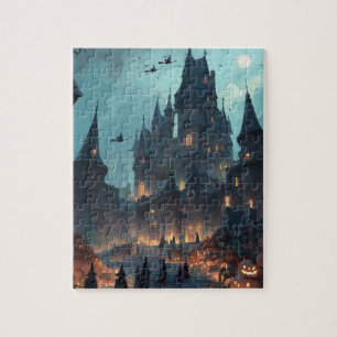 Puzzle Château gothique hanté, casse-tête d'Halloween – S