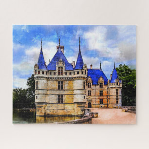 Puzzle Château médiéval Azay le Rideau, France.