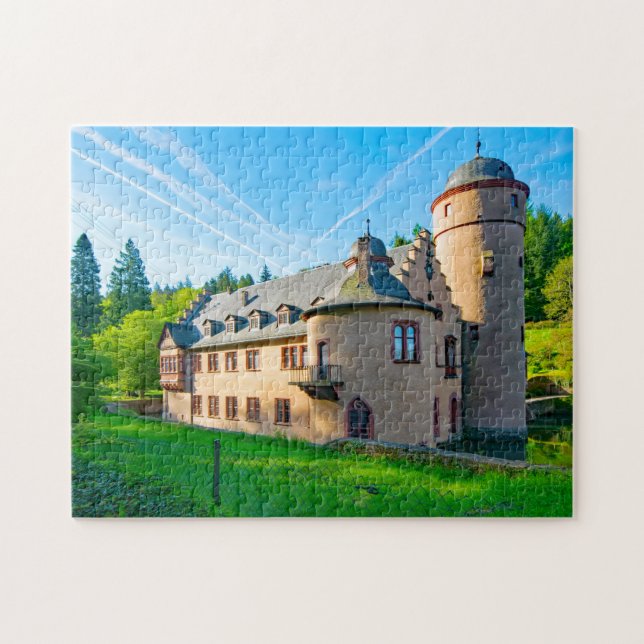 Puzzle Château Mespelbrunn Bavière Allemagne. (Horizontal)