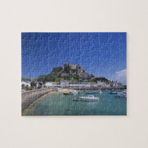 Puzzle Château Mont Orgueil et port, Gorey, Jersey