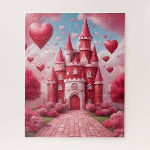 Puzzle Château rouge et rose