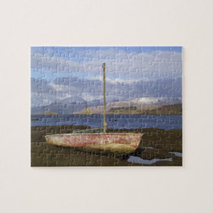 Puzzle Château Stalker avec un bateau de pêche au