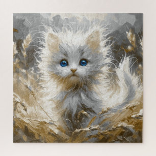 Puzzle Chaton blanc précieux