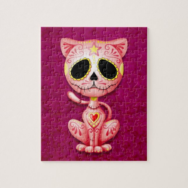 Puzzle Chaton de sucre de zombi, rose (Vertical)