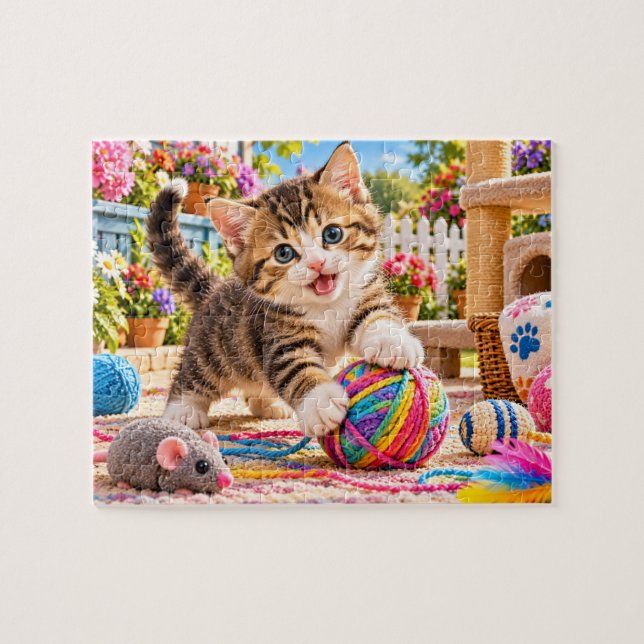 Puzzle Chaton joueur (Horizontal)