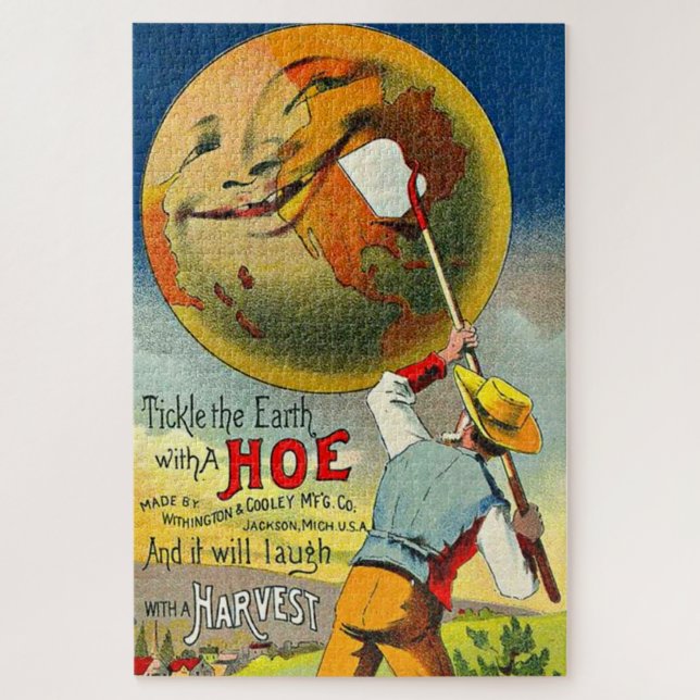 Puzzle Chatouiller la Terre - Carte de commerce victorien (Vertical)