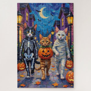 Puzzle Chats Angora Turcs en costumes d'Halloween