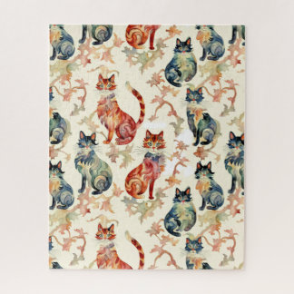Puzzle Chats dans un Motif d'aquarelle chinois