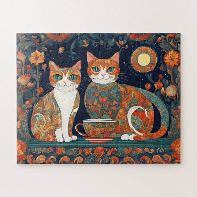 Puzzle chats de café énigme (Horizontal)