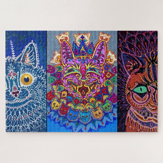 Puzzle Chats décoratifs de Louis Wain (Horizontal)