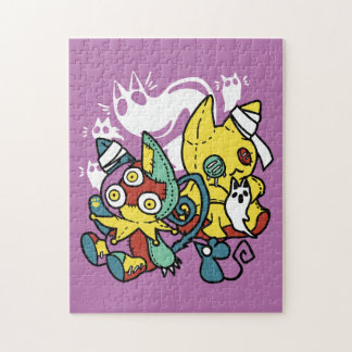 Puzzle Chats déplaisants Halloween Art : Paw-sitly Fright