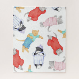 Puzzle CHATS EN PYJAMA 40x50cm