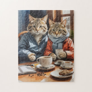 Puzzle Chats et café