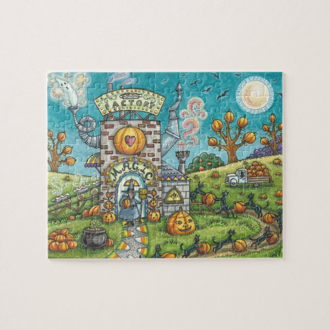 PUZZLE CHATS ET TÉMOIGNAGES NOIRS, CITROUILLE PIE FACTORY (Horizontal)