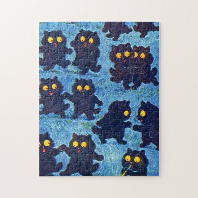 Puzzle Chats noirs dansant au clair de lune, Louis Wain (Vertical)