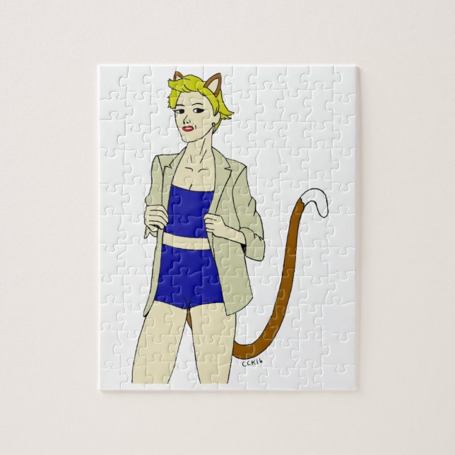 Puzzle chatte fille   (Vertical)