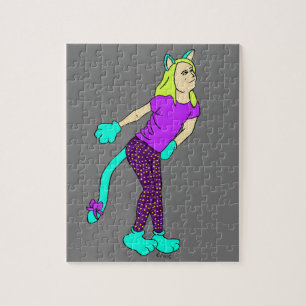 Puzzle chatte fille