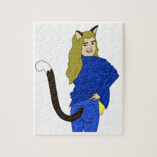 Puzzle chatte fille
