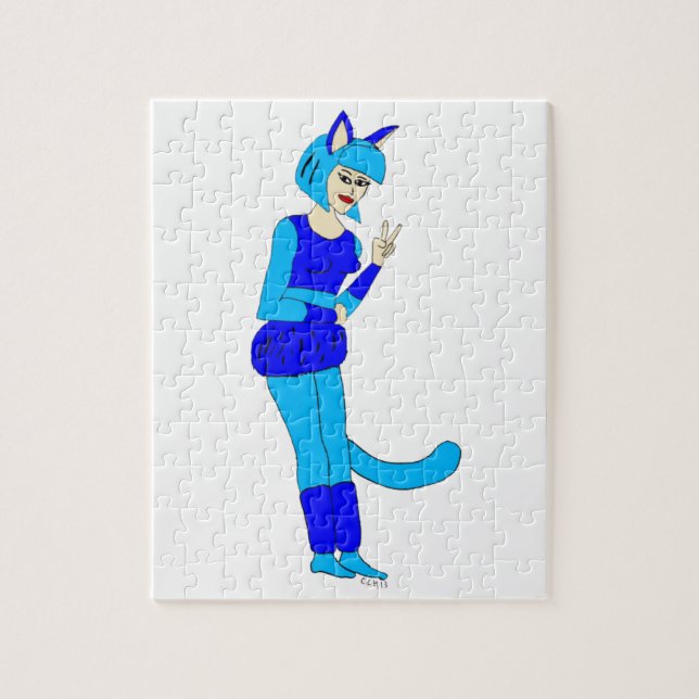 Puzzle chatte fille  (Vertical)