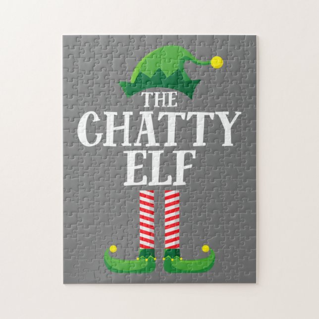 Puzzle Chatty Elf Matching Family Group Noël (Vertical)