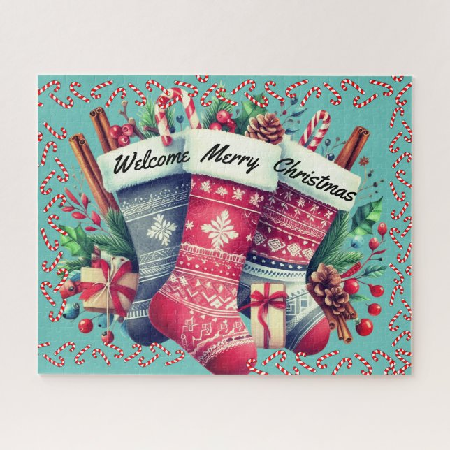 Puzzle Chaussettes de Noël (Horizontal)