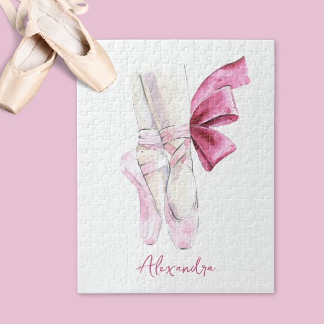 Puzzle Chaussons de ballet nom ou texte personnalisé (Créateur téléchargé)