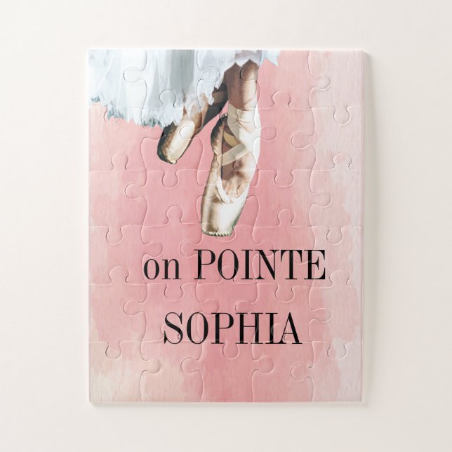 Puzzle Chaussons de ballon Pointe rose personnelle (Vertical)
