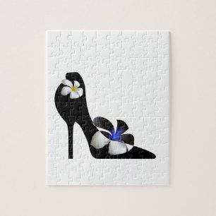 Puzzle Chaussures à talons hauts élégantes noires.