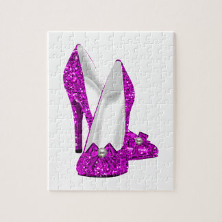 Puzzle Chaussures à talons hauts Stiletto Paillettes Rose