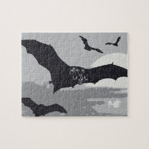 Puzzle Chauve-souris vintage d'Halloween
