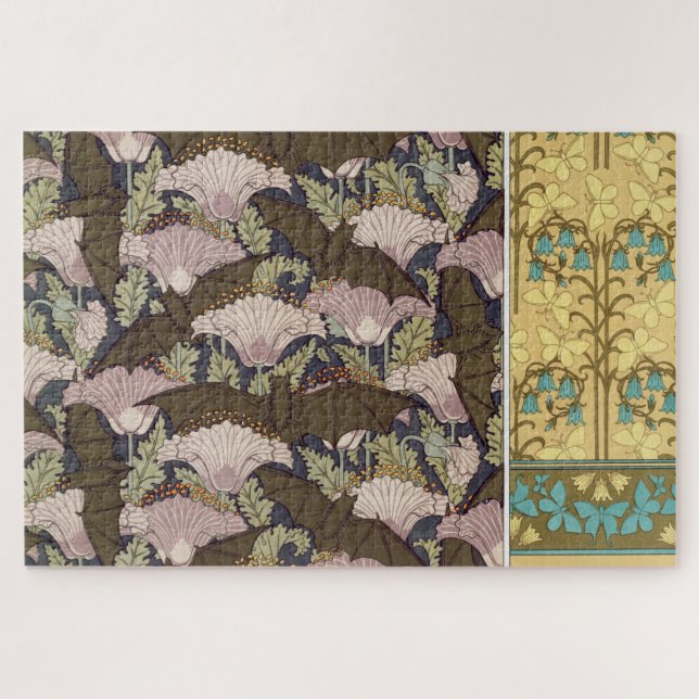 Puzzle Chauves-souris et pavots, papillons et fleurs de B (Horizontal)