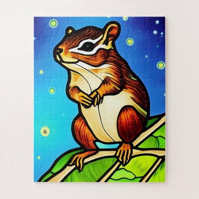 Puzzle Cheeky, Jouant Chipmunk Pal (Vertical)