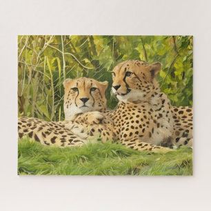 Puzzle Cheetah Companions - Repos dans la nature