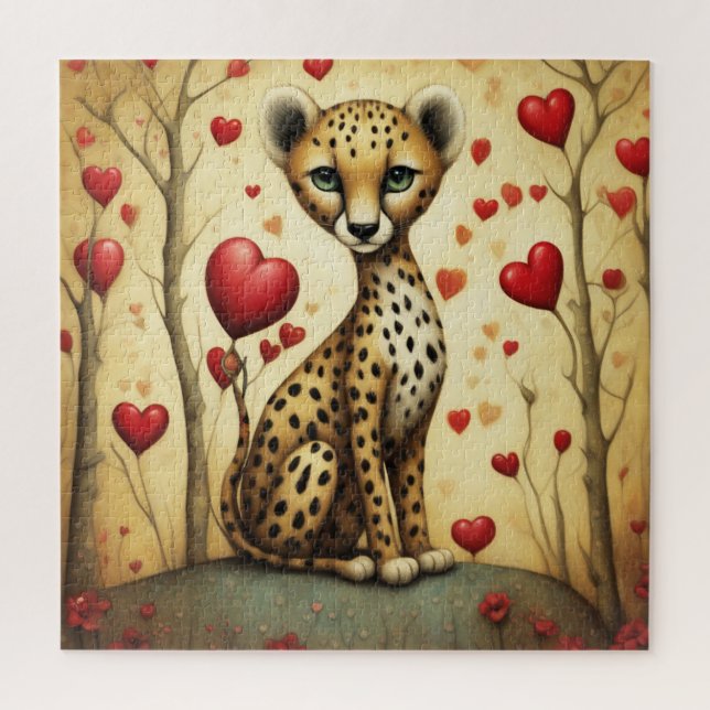 Puzzle Cheetah Love 3 (Vertical)