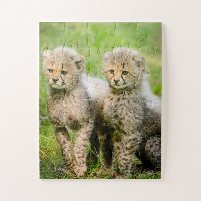 Puzzle Cheetahs bébé jumeaux (Vertical)