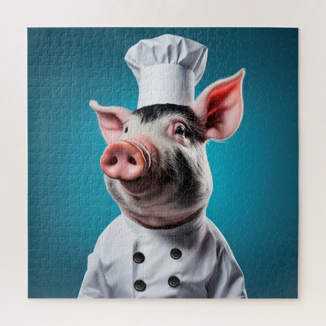 Puzzle Chef Pig (Vertical)
