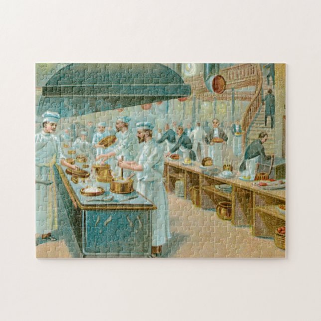 Puzzle Chef Restaurant Vintage Food (Horizontal)