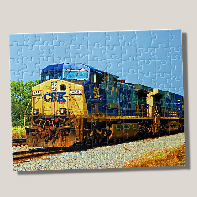 Puzzle Chemin de fer CSX Yellow Blue Diesel (Créateur téléchargé)