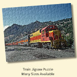 Puzzle Chemin de fer du moteur à moteur diesel rouge jaun<br><div class="desc">Jaune & Rouge Diesel Loco Train Puzzle - voir ma boutique pour plus de cadeaux de train</div>